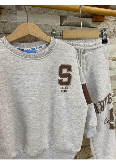 Lacıel Parıs Advanture Sport Çocuk Eşofman Takım Krem