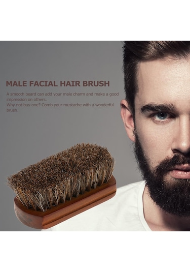 Wezone Ahşap Kolu At Kılıfı Sakal Fırçası - Ev Ve Seyahat İçin Dergi, Bakım Ve Masaj