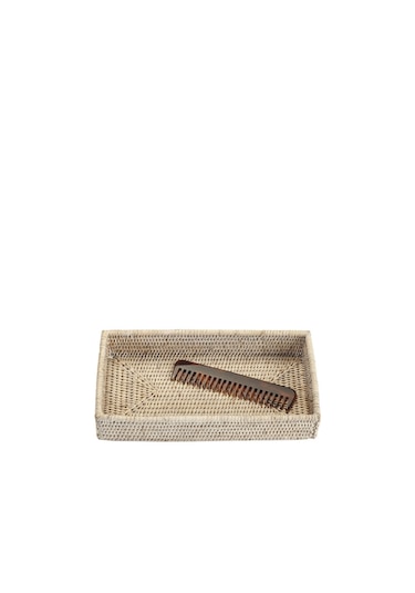 Basket Tepsi, Tezgah Üstü, 30xh6x16cm - Beyaz Beyaz