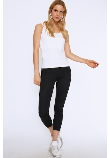 Quzu Kadın Beyaz Basic Bluz T-shirt - 15y60009-02 001