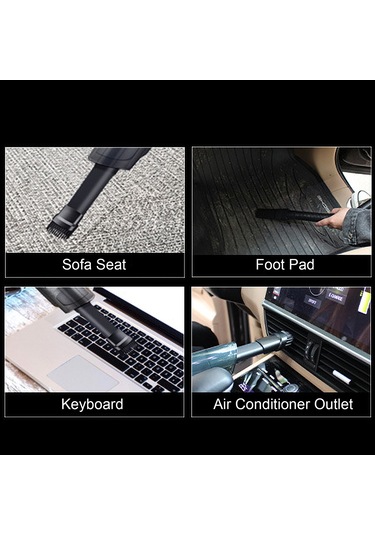 Springsun 10000pa Süper Emme Gücü 120w Usb Şarjlı Kablosuz El Tipi Vakum Temizleyici - Araç, Ev, Ofis İçin Portatif Minyatür