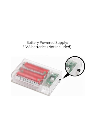 Shineyee Renkli 3m 20 Ledlu Batarya Opsiyonu Batarya Dahil Değil Sürekli Açık+yanıp-sönen Şeffaf Kemer El Halloween Dekoratif Işıklı Zincir