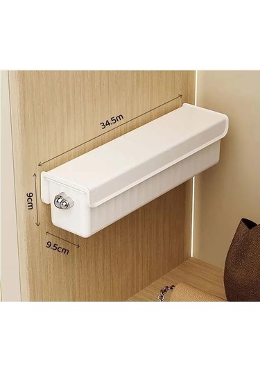 Didadodo 6 Bölme Taşınabilir Organizatör - 34,5x9,5x9 Cm, Beyaz Pratik Saklama Çözümü Küçük Mutfak Yardımcısı Beyaz