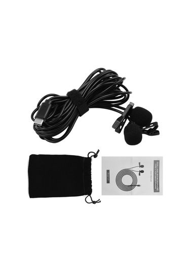 Skycıty İki Mikrofonlu, Rüzgar Yastığı Ve Depolama Torbası Bulunan Kolyeli Mikrofon, Type - C Arayüzlü Cihazlar İçin Uygun