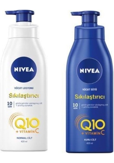 Nivea Q10 Sıkılaştırıcı Vücut Losyonu 400 ML + Sıkılaştırıcı Vücut Sütü 400 ML
