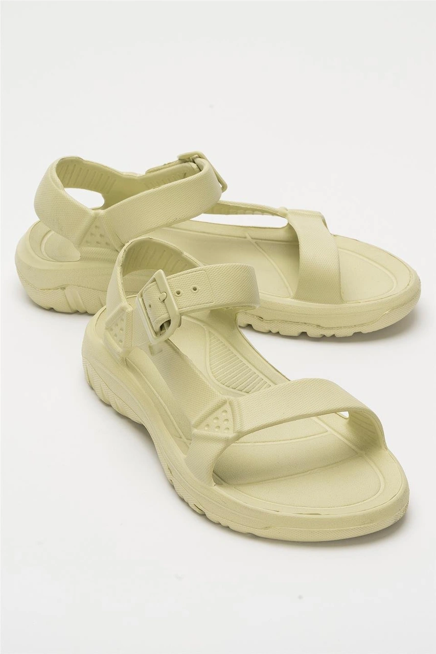 Unisex Eva Spor Kaymaz Yürüyüş Sandaleti Yeşil Yeşil