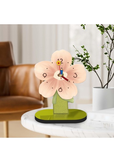 Homyl Masaüstü Saat Süs Modern Masa Saati Oturma Pembe-20cmx25cm Pembe 20cmx25cm Çok Renkli
