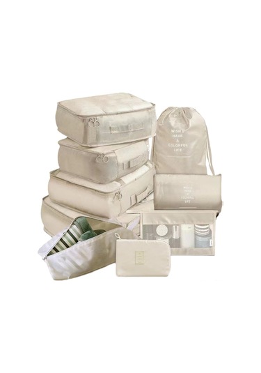 Hangfox Gri Seyahat Organizer Seti 9 Parça - Çanta İçin Giysi Ve Dijital Ürünleri Bölmeli Saklama Çantaları