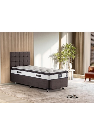 Niron King Yatak Seti 90x200 Tek Kişilik Yatak Baza Başlık Takımı