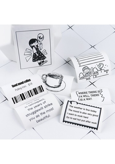 Geekyou 10'lu Paket 57x30mm 10 Yıllık Suya/yağa/reçmeye Dayanıklı Yapışkanlı Termal Kağıt - Bisfenol A Yok, Yüksek Renk Verimi