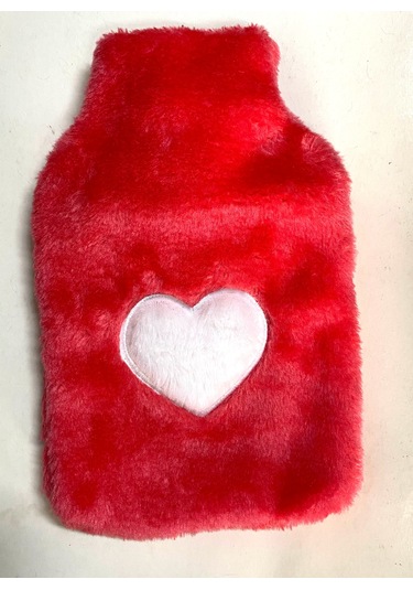 Sıa Sıcak Su Torbası Peluş Kalpli Termofor Pembe 26 x 17 x 2 CM 1 L