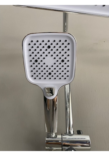 Rudi Armatür Mardin Lüx Pirinç Yönlendirici Ve Sabunluklu Robot Duş Seti Gri