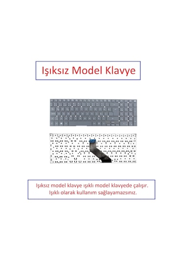 Notebook Klavye - Siyah - Packard Bell Tg81-ba-001tk, Tg81-ba-003tk Muadili İle Uyumlu
