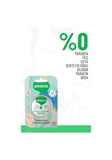 Siveno %100 Doğal Tırnak Çevresi Bakım Balsamı Organik Argan Yağlı Bitkisel Onarıcı Krem 15 ML
