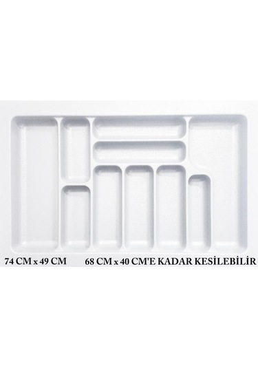 Starax Çekmece İçi Kaşıklık Beyaz En 44 CM Derinlik 49 CM