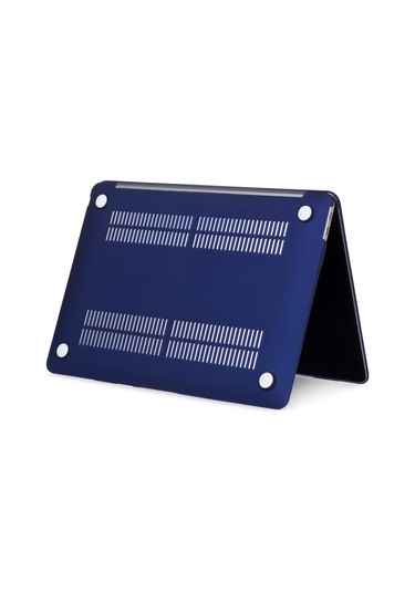 Cbtx Mat Plastik Ön ve Arka Koruyucu MacBook Air 13.3" Laptop Kılıfı  Siyah Mavisi