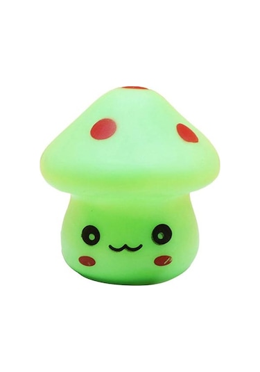 Yeşil Gece Lambası Fantastik Sevimli Vinil Mantar Masa Dekoru İçin Led Işık Yeşil