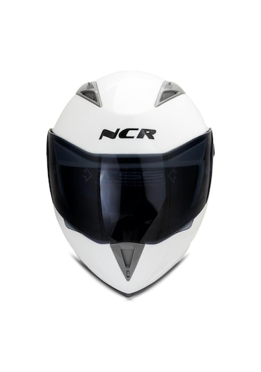 Ncr Çene Açılır Beyaz Siyah Vizörlü Motosiklet Kaskı Beyaz