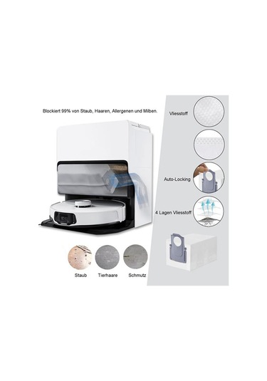 Crackedice Roborock S8 Maxv Ultra / P10 A7400rr / Q Revo İçin 12 Adet Toz Torbası