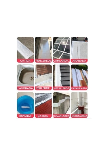 Evyora 2 Mt Yüksek Sıcaklık Dayanan Su Geçirmez Çatı Duvar Çatlak Onarıcı Yapışkan Bant Folyo 5 Cm