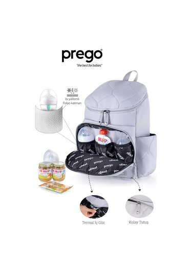 Prego Montana Bebek Bakım Çantası Ligth Gri 3084 Açık Gri
