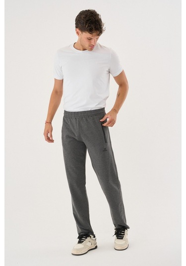 Shooter Sportswear Erkek Antrasit Eşofman Altı Nefes Alabilir Regular Kalıp Lastikli Ayarlanabilir Bel Antrasit