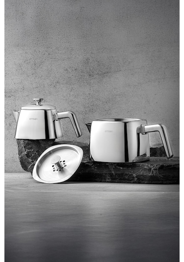 Emsan Tea Time Çaydanlık Takımı 1.00-2.00 Lt Gümüş