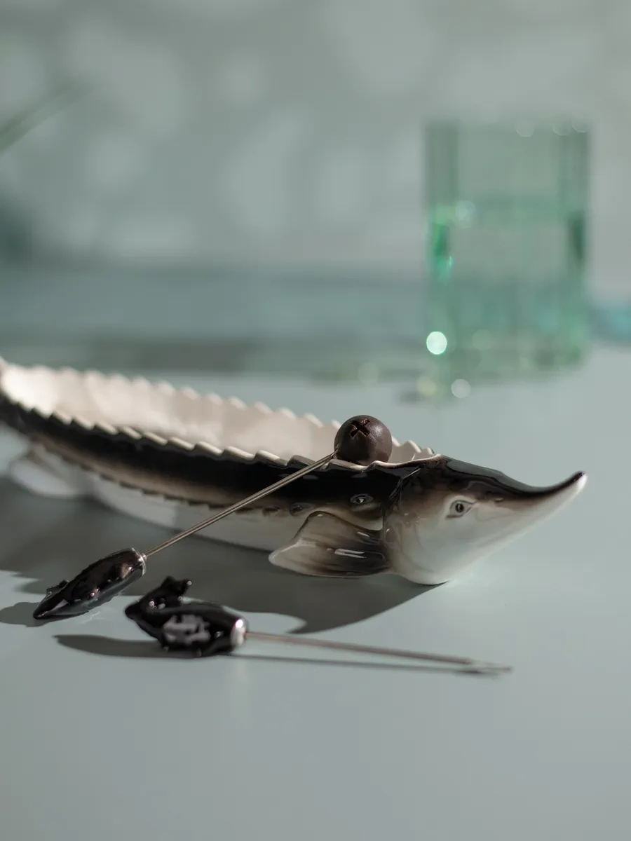 Lefard 32 Cm Sunum Tabağı "uskumru" Çatal Seti 153410321 Gri