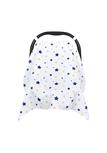 Sevi Bebe Müslin Puset ve Ana Kucağı Örtüsü ART-41 Yıldız Yağmuru