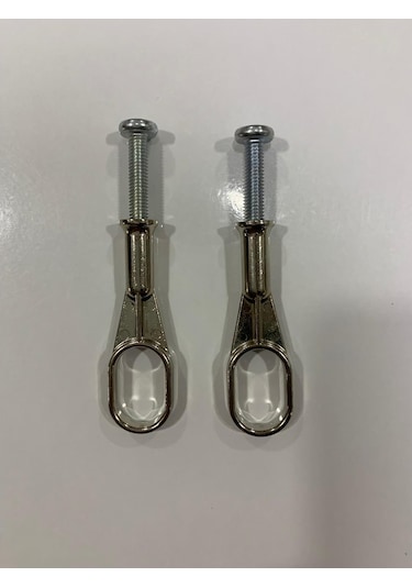 Flanş 2Li Paket Vidalı Dolap Askı Aparatı Krom