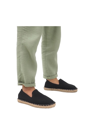 Unisex Siyah Triko Espadril Siyah