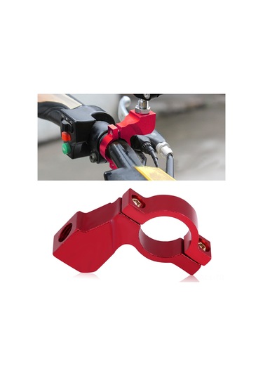 Konesam Kırmızı Motosiklet Görünüm Aynası Tutucu, Alüminyum Alaşımlı, Cnc Kesimli, 21-23mm Direksiyon Çubuğu İçin, Dayanıklı Ve Dekoratif Tek Adet