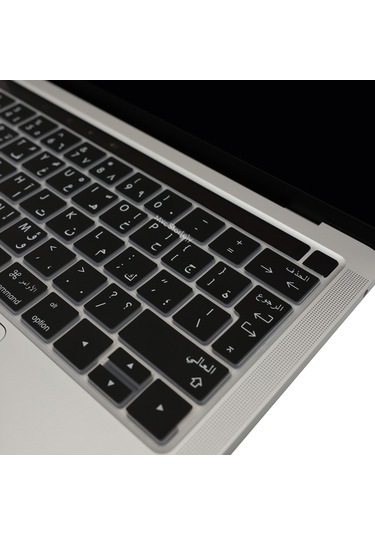 Arapça Klavye Macbook Pro Kılıfı A1706 A1989 A2159 A1707 A1990 Uk Enter İle Uyumlu Siyah