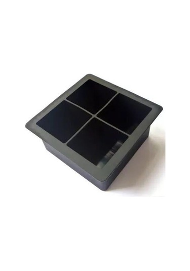 Maiyame 4 Bölmeli Siyah Silikon Buz Kalıbı, Kaldırılabilir Kapaklı, Esnek, Dondurucuda Yığılabilir, Kokuları Engeller, Kokteyl Ve Kahve İçin Çok Renkli