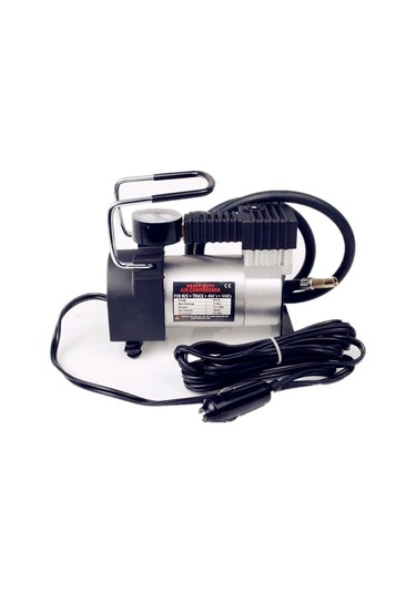 Metal Gövdeli Gri Mini Oto Araç Hava Kompresörü 12v