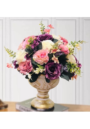 Yapay Çiçek Li Seramik Kupa Vazo Lu Arajman Nişan Çiçeği Kız İste N11.40