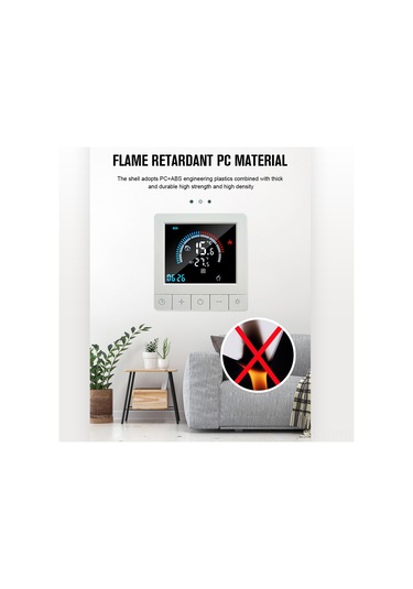 Xiyyadms Akıllı Su Isıtma Termostatı, Wifi Uzak Kontrol, 5-60 C Ayar, Programlanabilir, Çocuk Kilidi, Lcd Ekran, 90-240v, 3a Güç, Enerji Tasarruflu