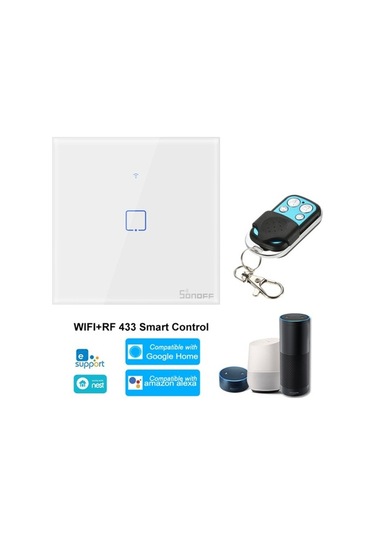 Dancemonkey Sonoff T1eu1c-tx Akıllı Wifi Duvar Anahtarı 433mhz Rf Dokunmatik/timer Apple