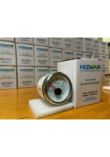 Dünyada Tek Ibreli Gri Su Seviye Göstergesi - 0-190 Ohm Gri