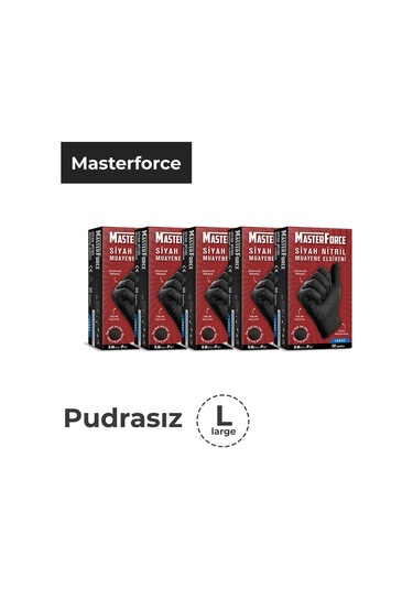 Haspet Masterforce Extra Kalın Siyah Nitril 5 Paket