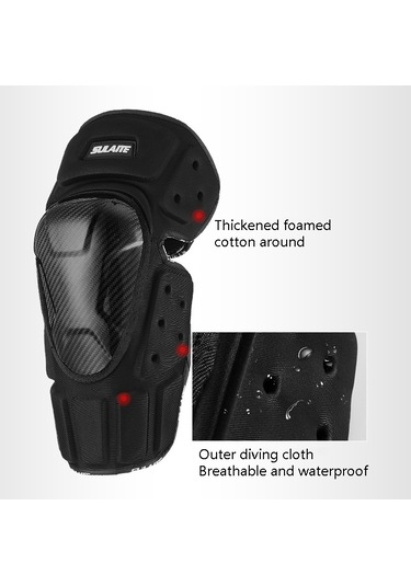 Sones Sulaite Off-Road Motosiklet Rüzgar Geçirmez Damla Korumalı Karbon Fiber Koruyucu Dişli Dizlik