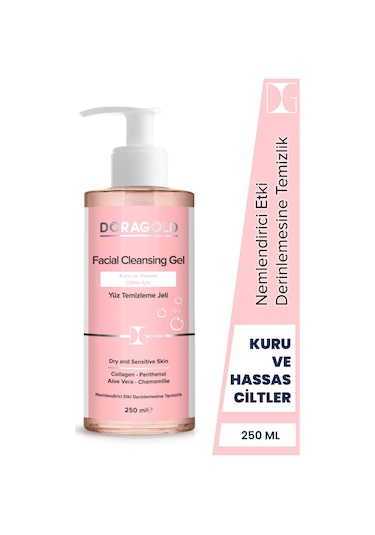 Doragold Kuru ve Hassas Ciltler İçin Yüz Temizleme Jeli 250 ML