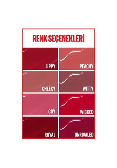 Maybelline New York Super Stay Vinyl Ink Kalıcı Likit Parlak Ruj 10 Lippy