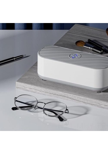 Monyee Mini Ultrasonik Temizleyici - Derinlemesine Temizleme, Zarfımsı Nesneler İçin: Mücevher, Gözlük, Parça, Kolye, Makyaj Fırçası