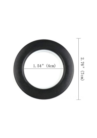 Ranyeek 32 Adet Sessiz Kayma Abs Perde Halka, 40mm İç Çap, Nano Kaplama, Mat Siyah, Dayanıklı Malzeme, Kolaysız Kurulum