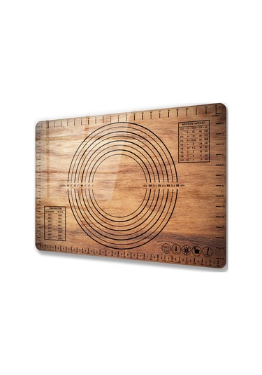Ahşap Görünümlü Cam Hamur Açma Matı 40cm X 60cm