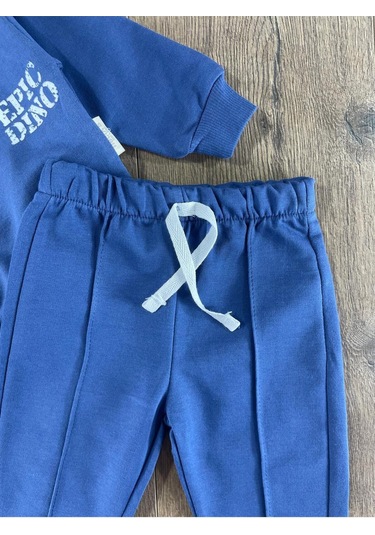 Dino Baskılı Relaxed Eşofman Takımı Lacivert