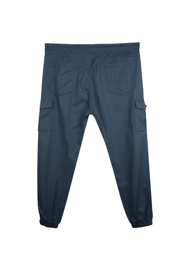 Kargo Cepli Büyük Beden Likralı Jogger Pantolon Petrol