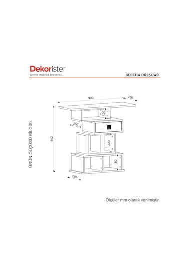 Dekorister Bertha Dresuar  Antrasit-Mermer Antrasit