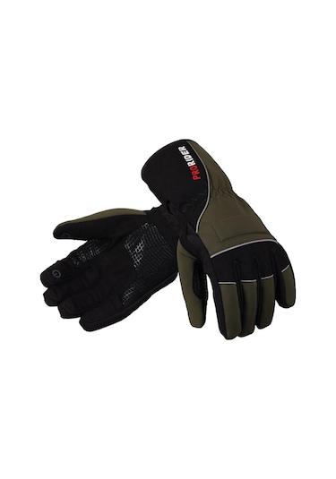 Motosiklet Kışlık Soft Eldiven Hafif Rahat Kumaş Telefon Dokunmatik Motor Eldiveni Haki Yeşil